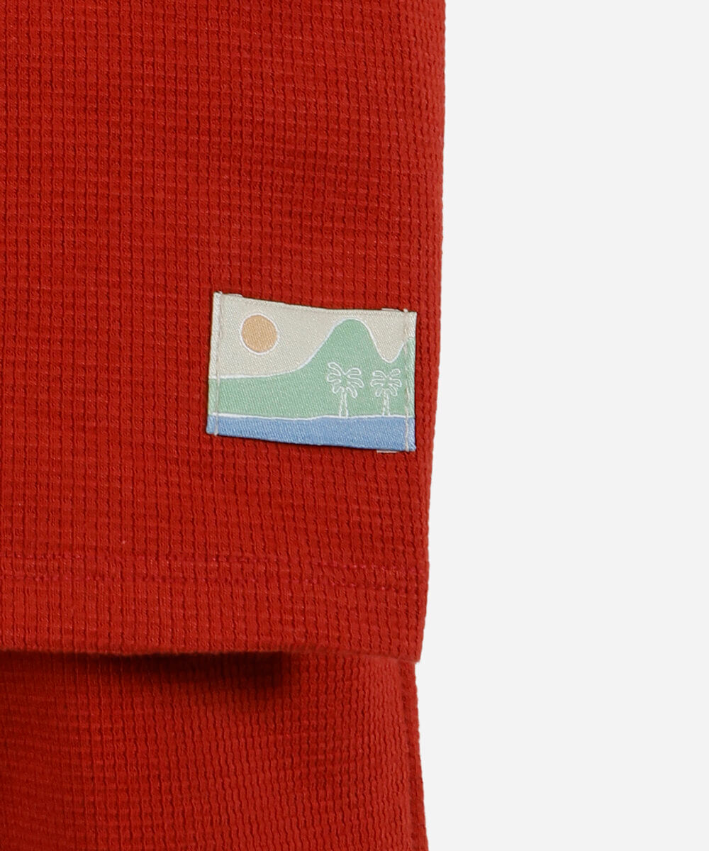 conjunto infantil polo de algodão - vermelho