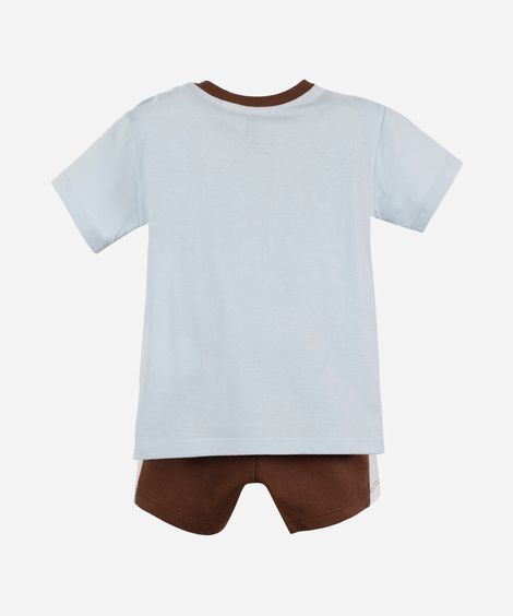 conjunto infantil de algodão sport london azul