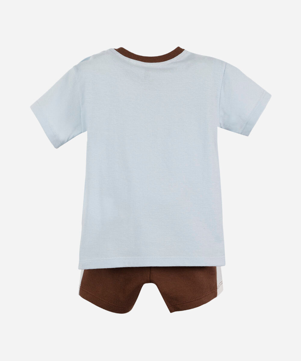 conjunto infantil de algodão sport london azul