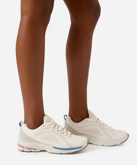 tênis esportivo feminino recortes ace bege