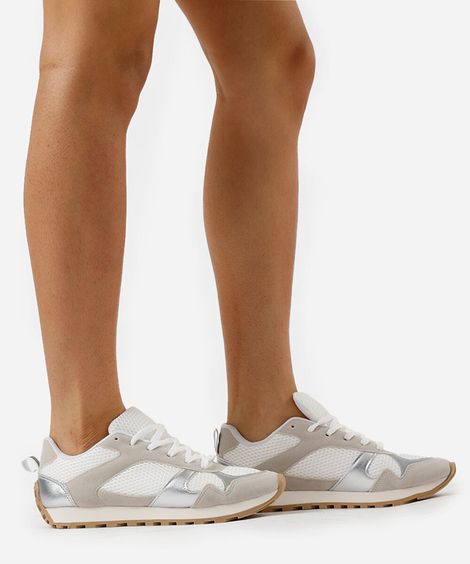 tênis feminino jogging solado alto ace branco