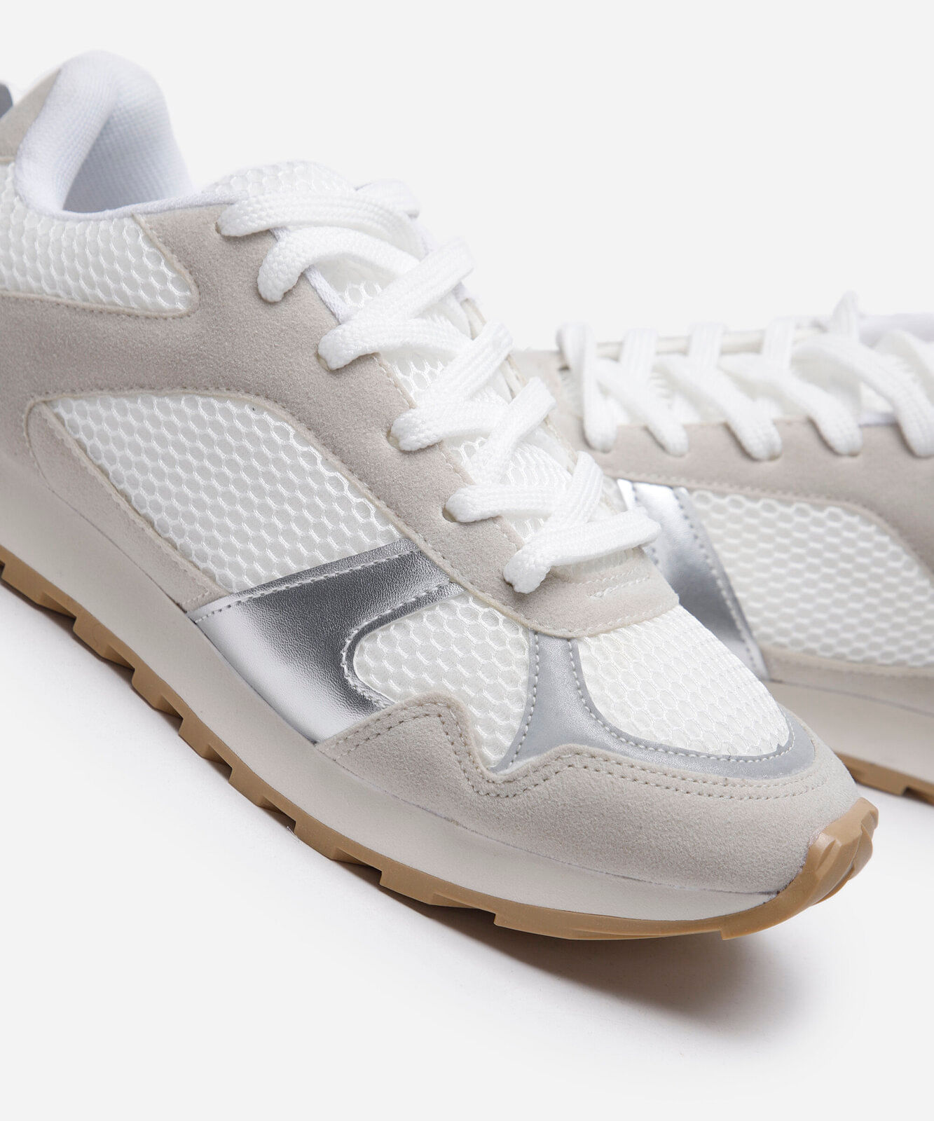 tênis feminino jogging solado alto branco