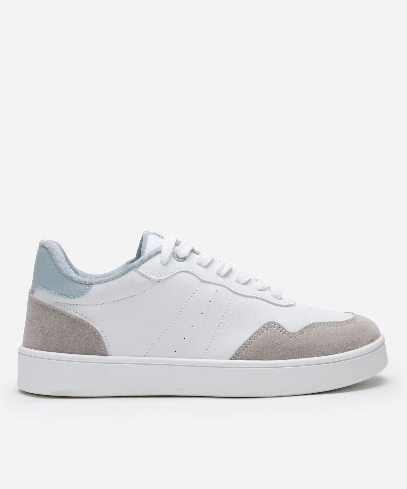 tênis feminino casual com recortes azul