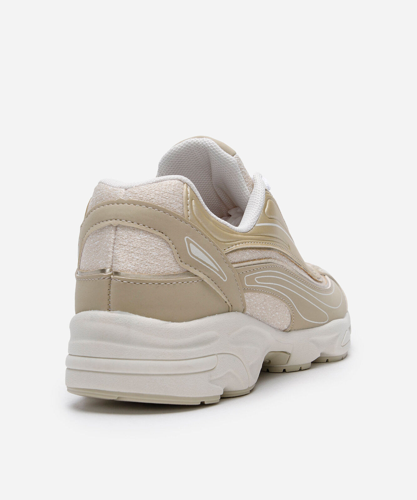 tênis esportivo feminino metalizado ace bege