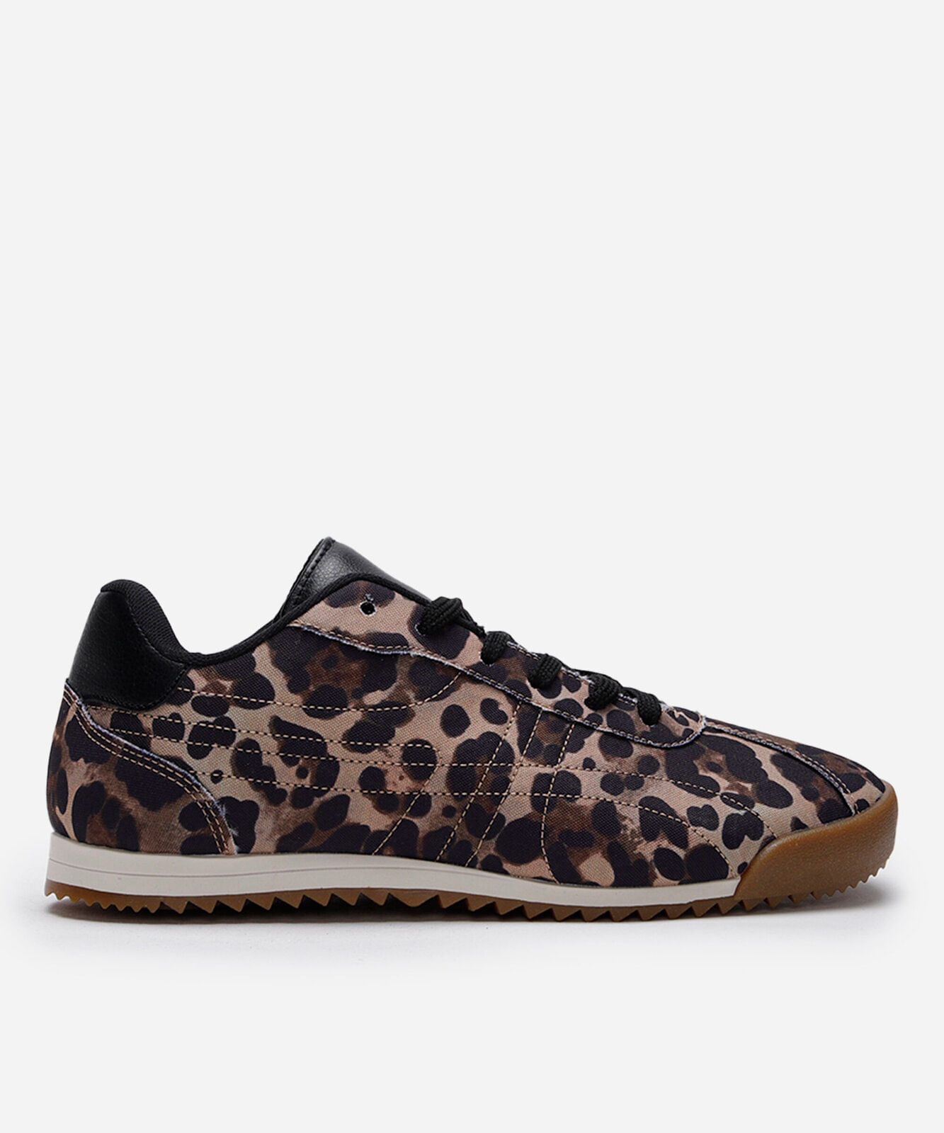 tênis feminino oncinha jogging bege