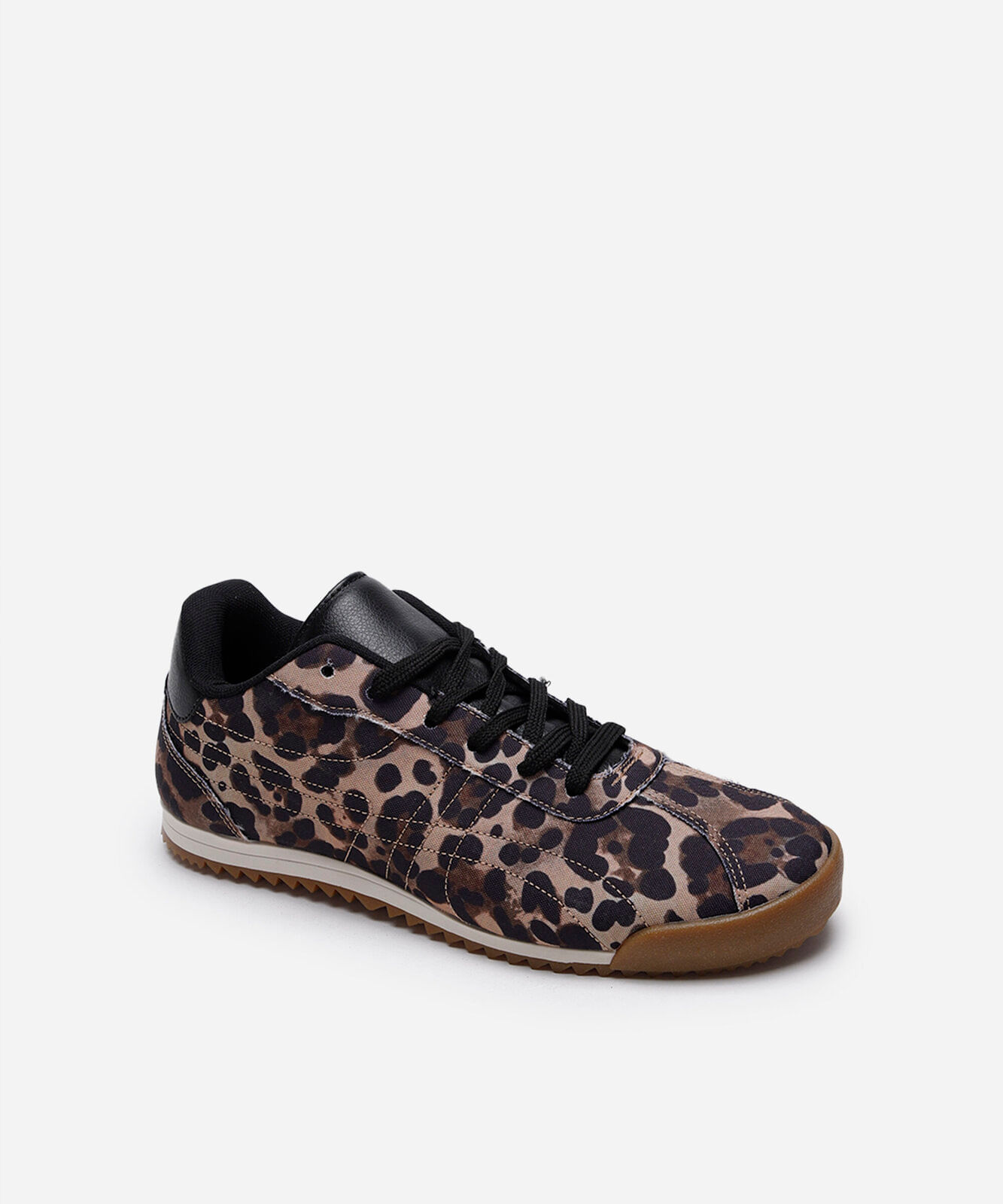tênis feminino oncinha jogging bege