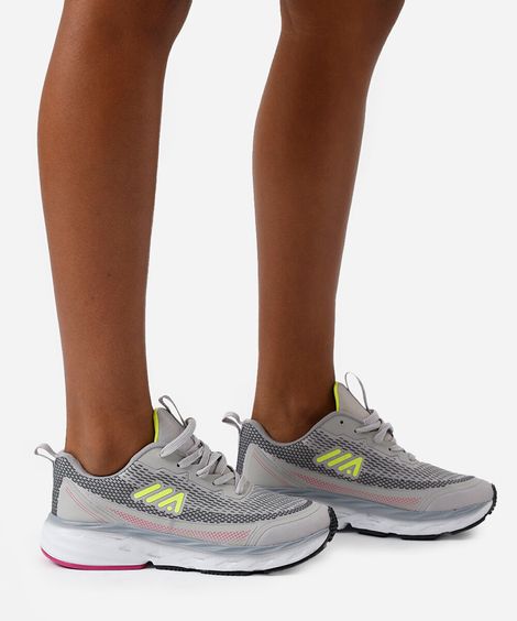 tênis esportivo feminino sola degradê cinza