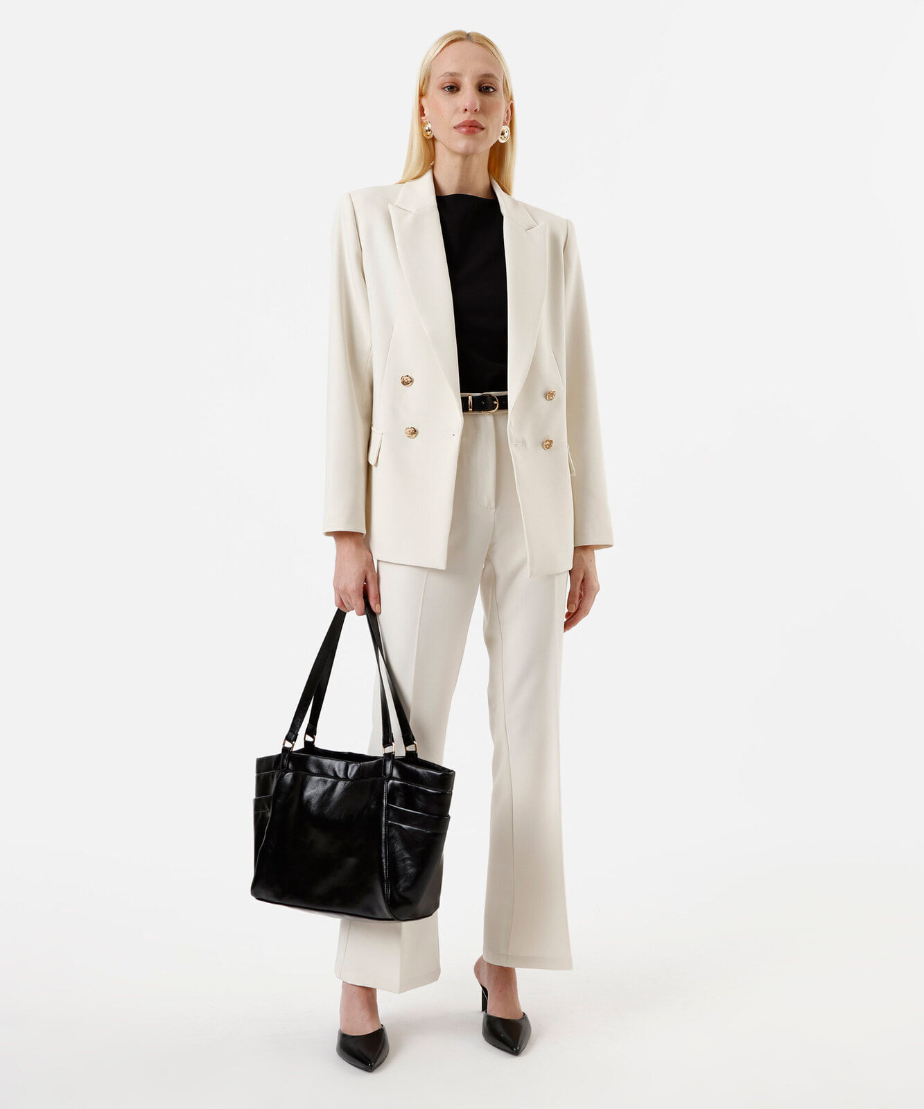 blazer de alfaiataria feminino com viscose bege