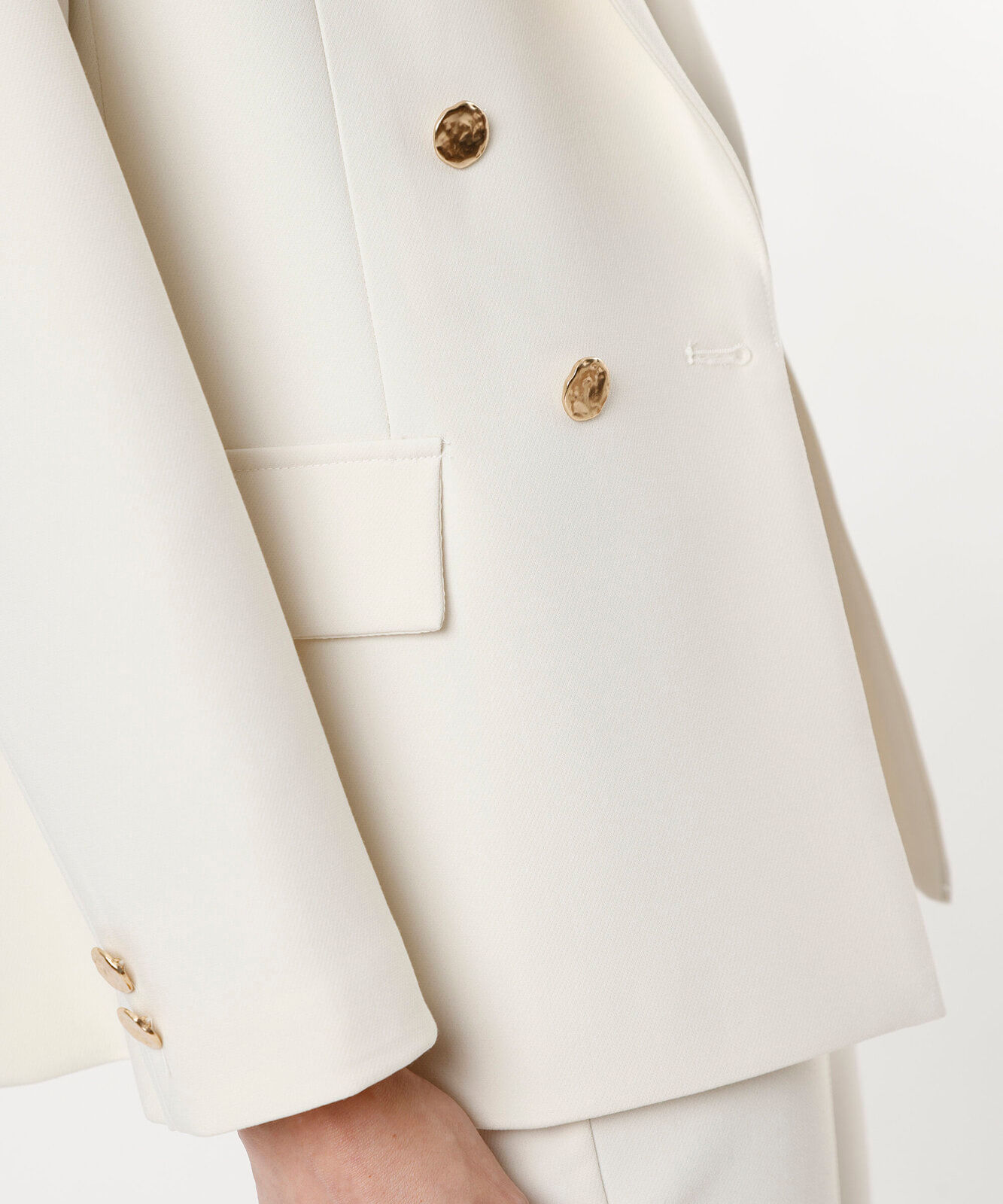 blazer de alfaiataria feminino com viscose bege