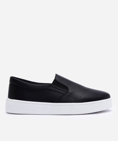 tênis slip on casual preto