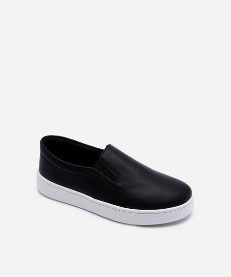 tênis slip on casual preto