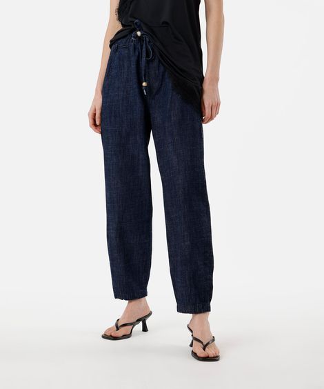 calça clochard feminina jeans azul