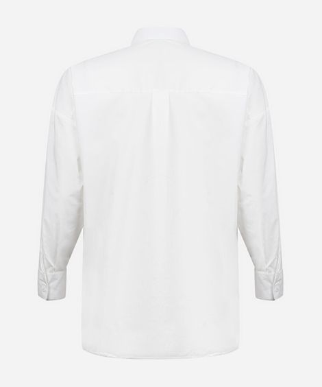 camisa oversized feminina de algodão plus size off white