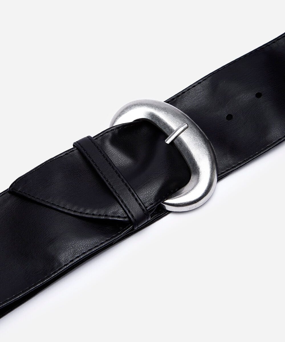 cinto faixa com fivela preto