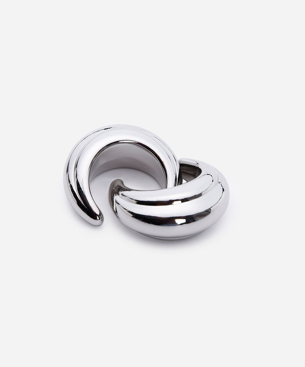 brinco argola prateado