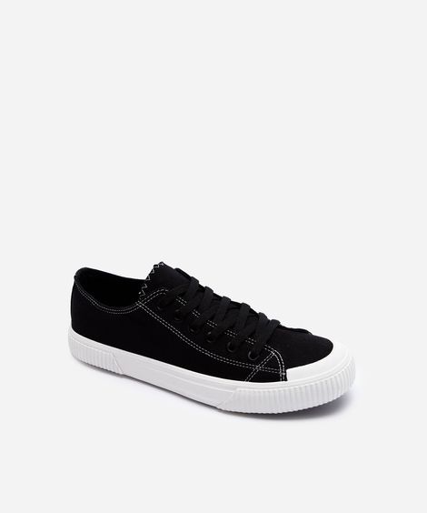 tênis casual de lona preto
