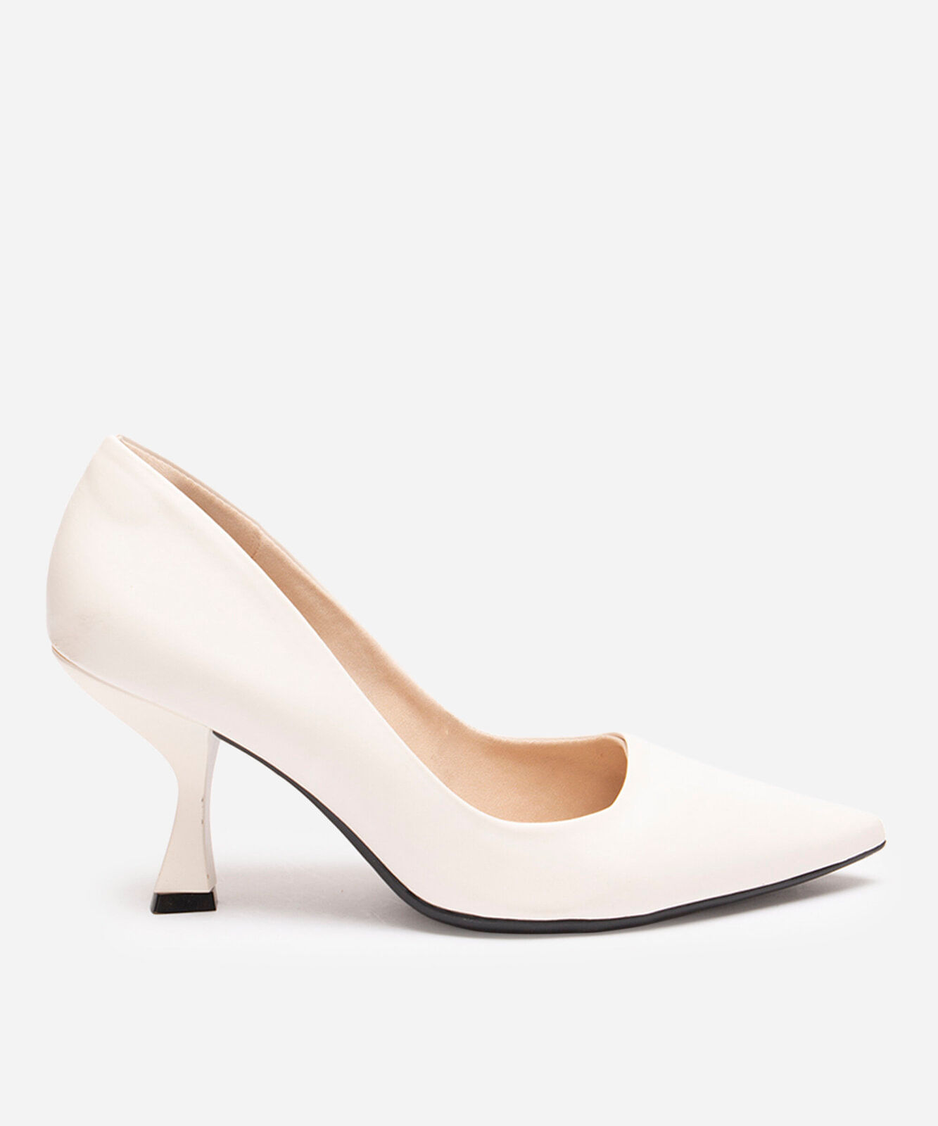 scarpin bico fino salto médio oneself off white