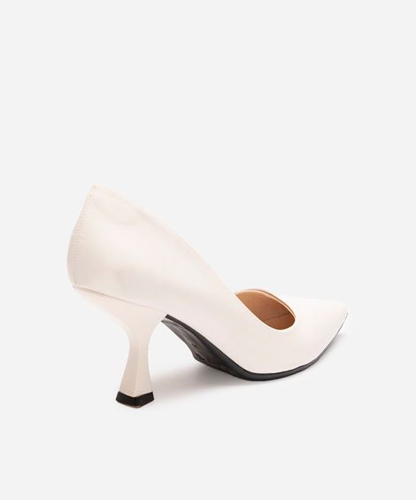 scarpin bico fino salto médio oneself off white