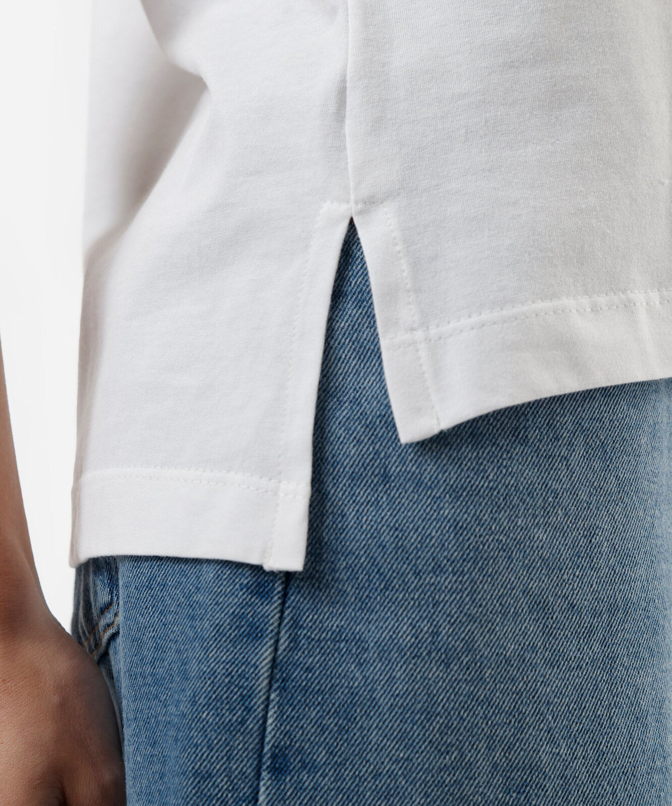 camiseta feminina de algodão estampada oversized off white