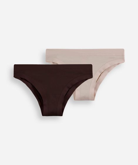 kit de 2 calcinhas biquíni feminino delrio colorido