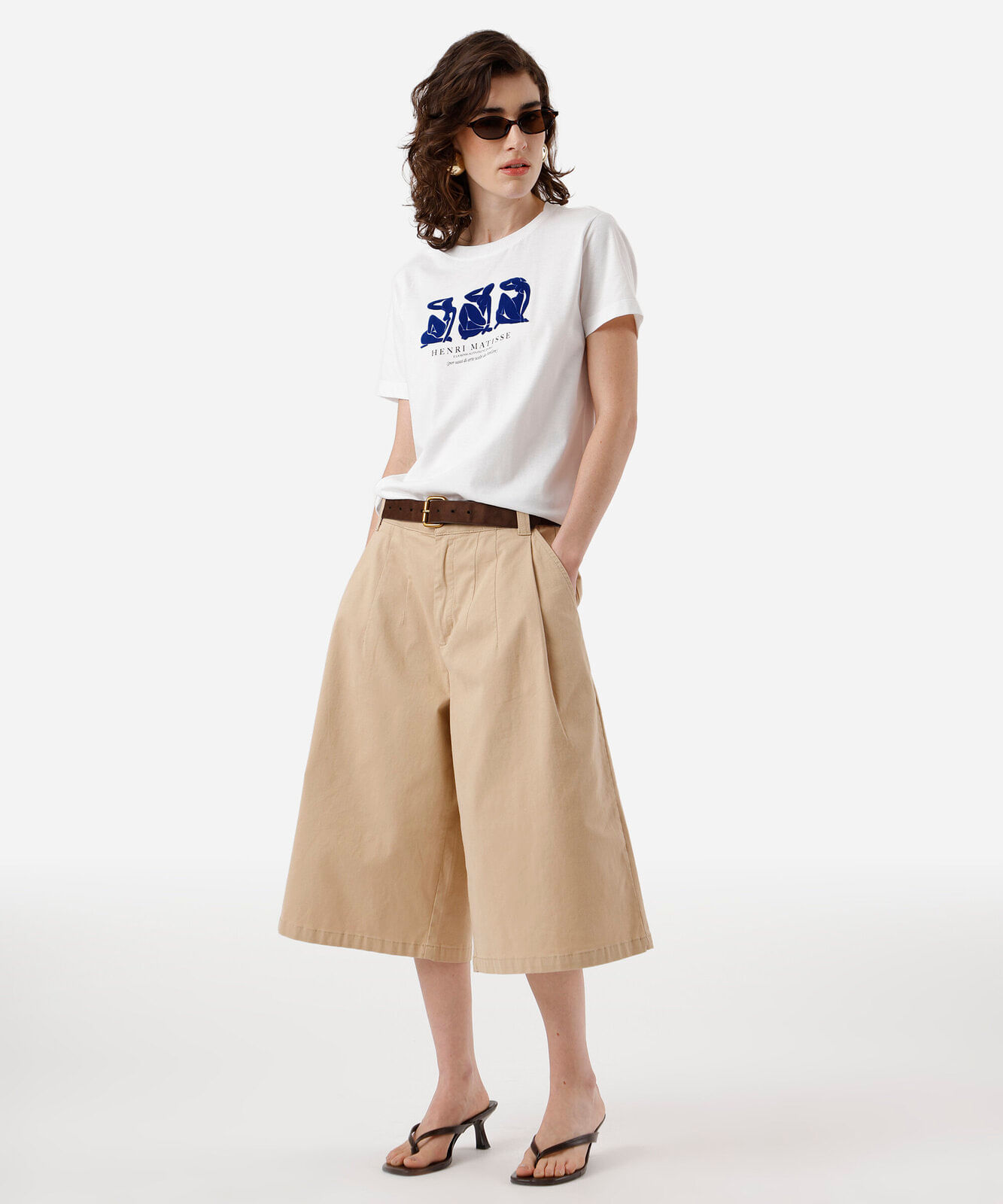 camiseta feminina de algodão texturizada henri matisse off white