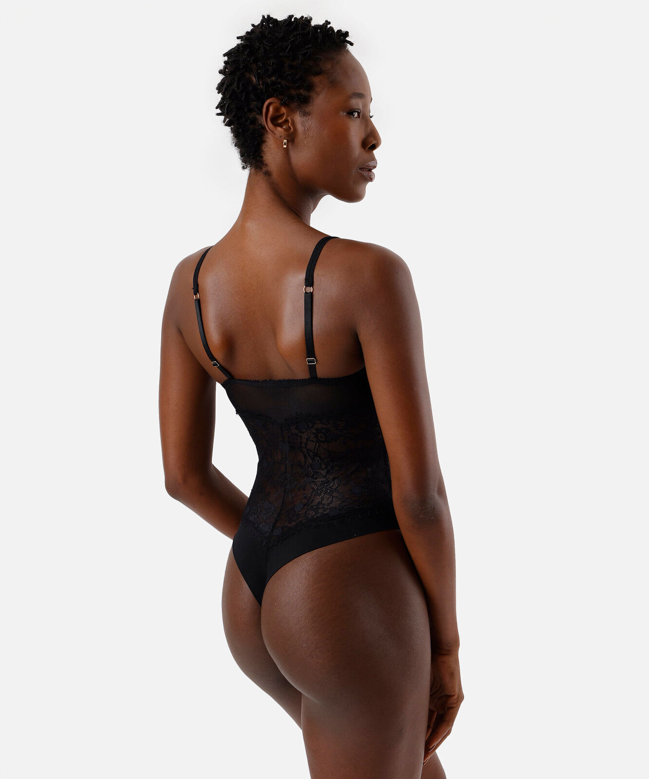 body feminino tule e renda romantic preto