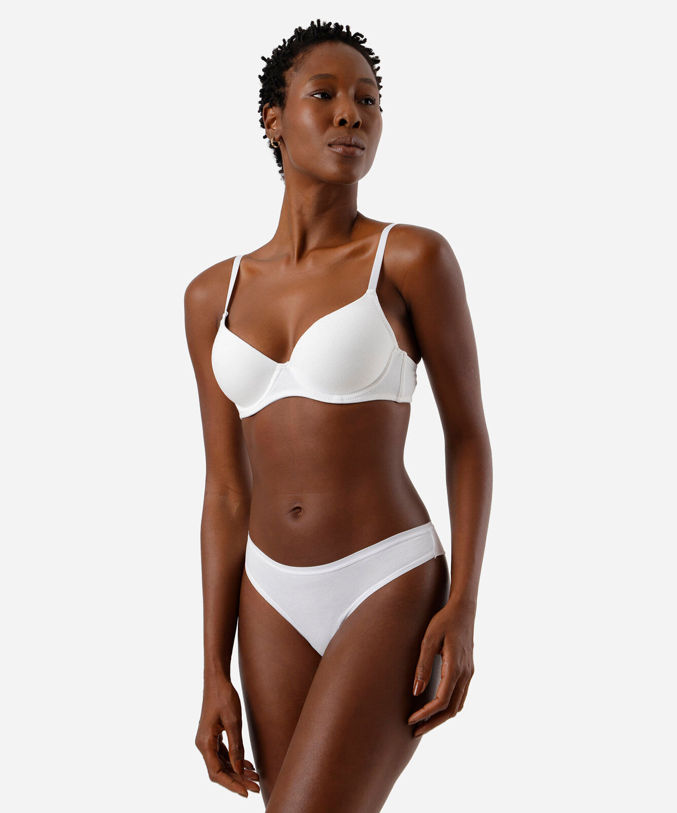 sutiã básico feminino em algodão com bojo off white