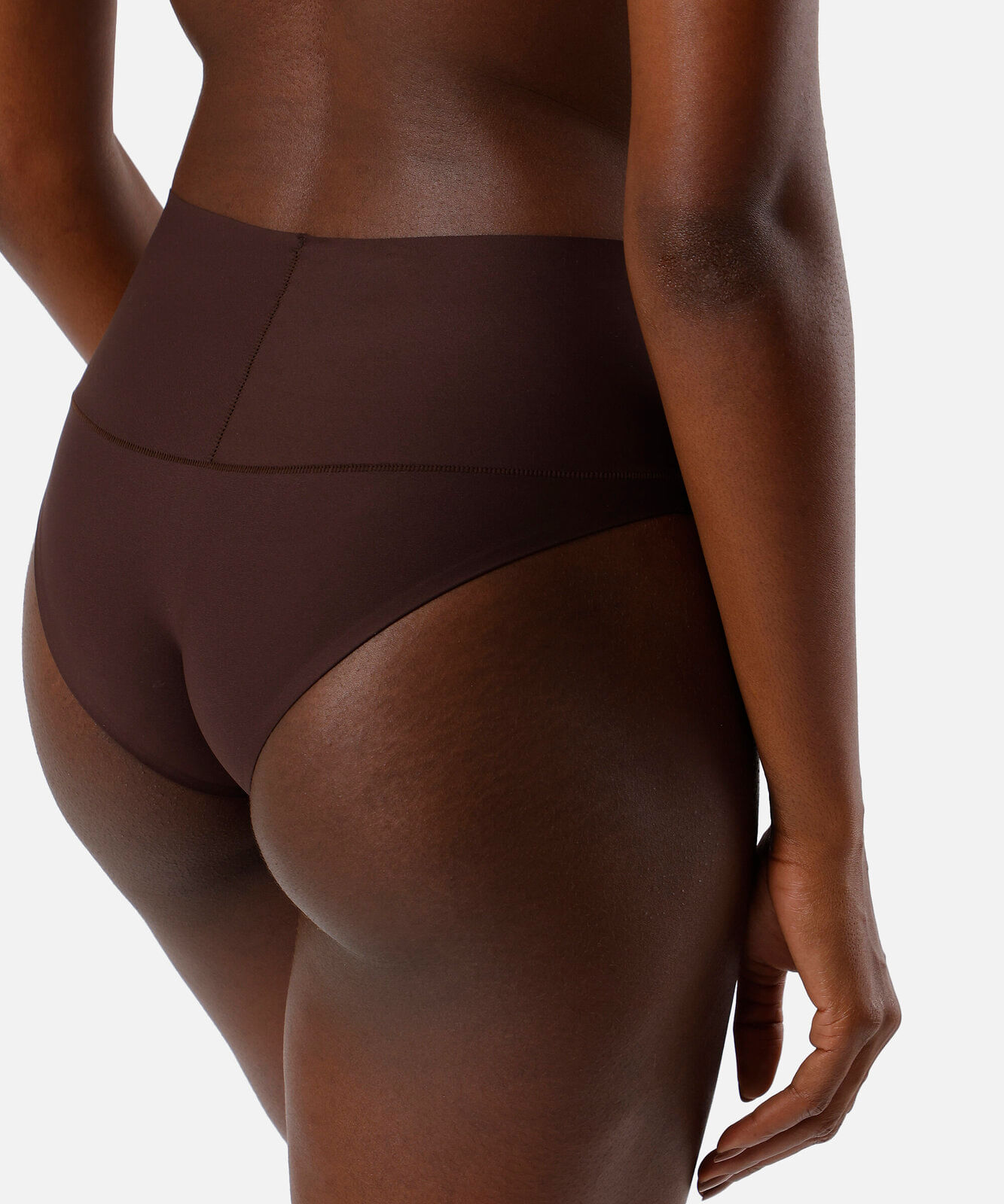 calcinha feminina cintura alta delrio marrom