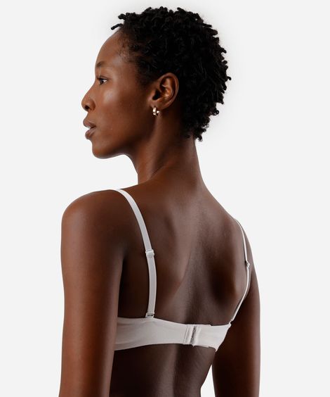 sutiã triângulo feminino em algodão com bojo off white