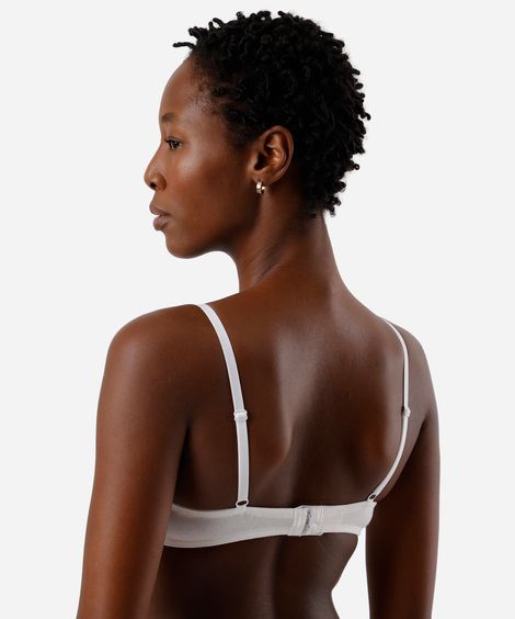 sutiã meia taça de algodão sem bojo off white