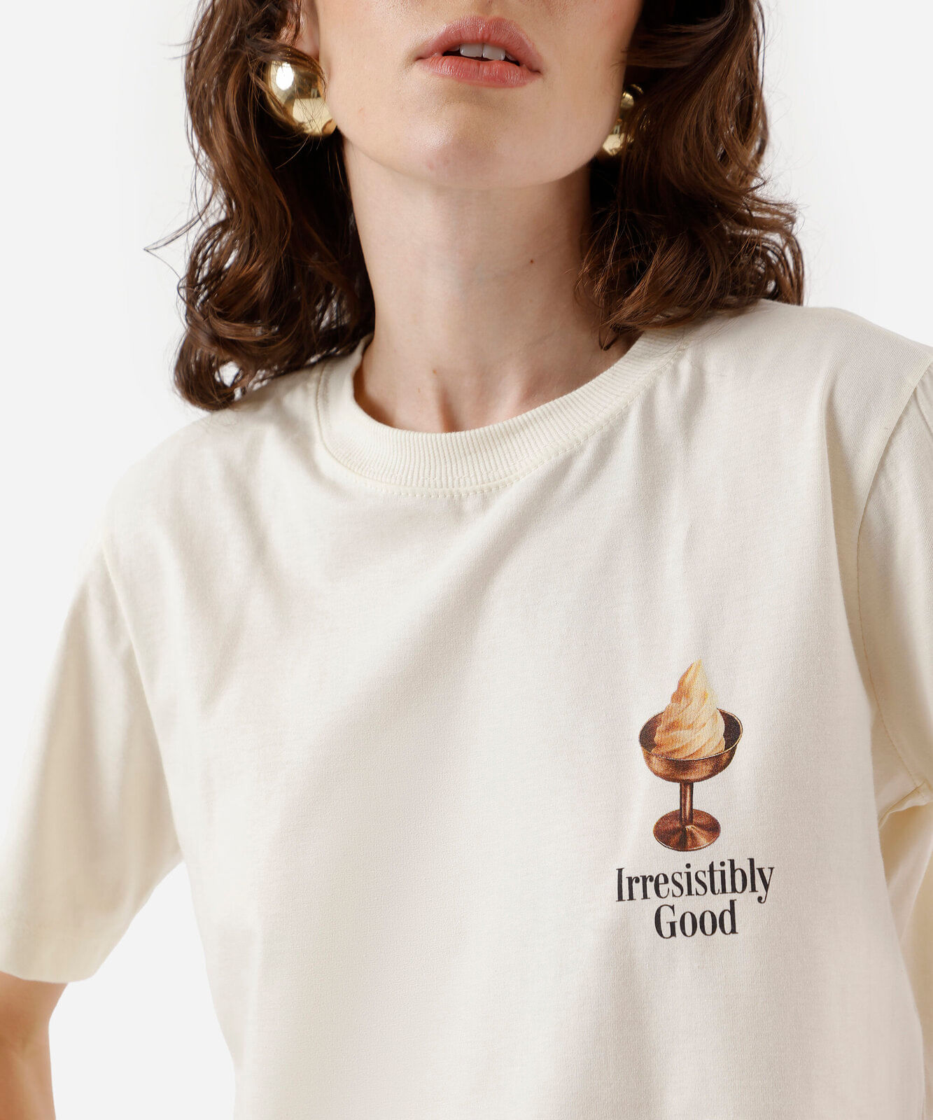 camiseta oversized feminina de algodão estampada amarela