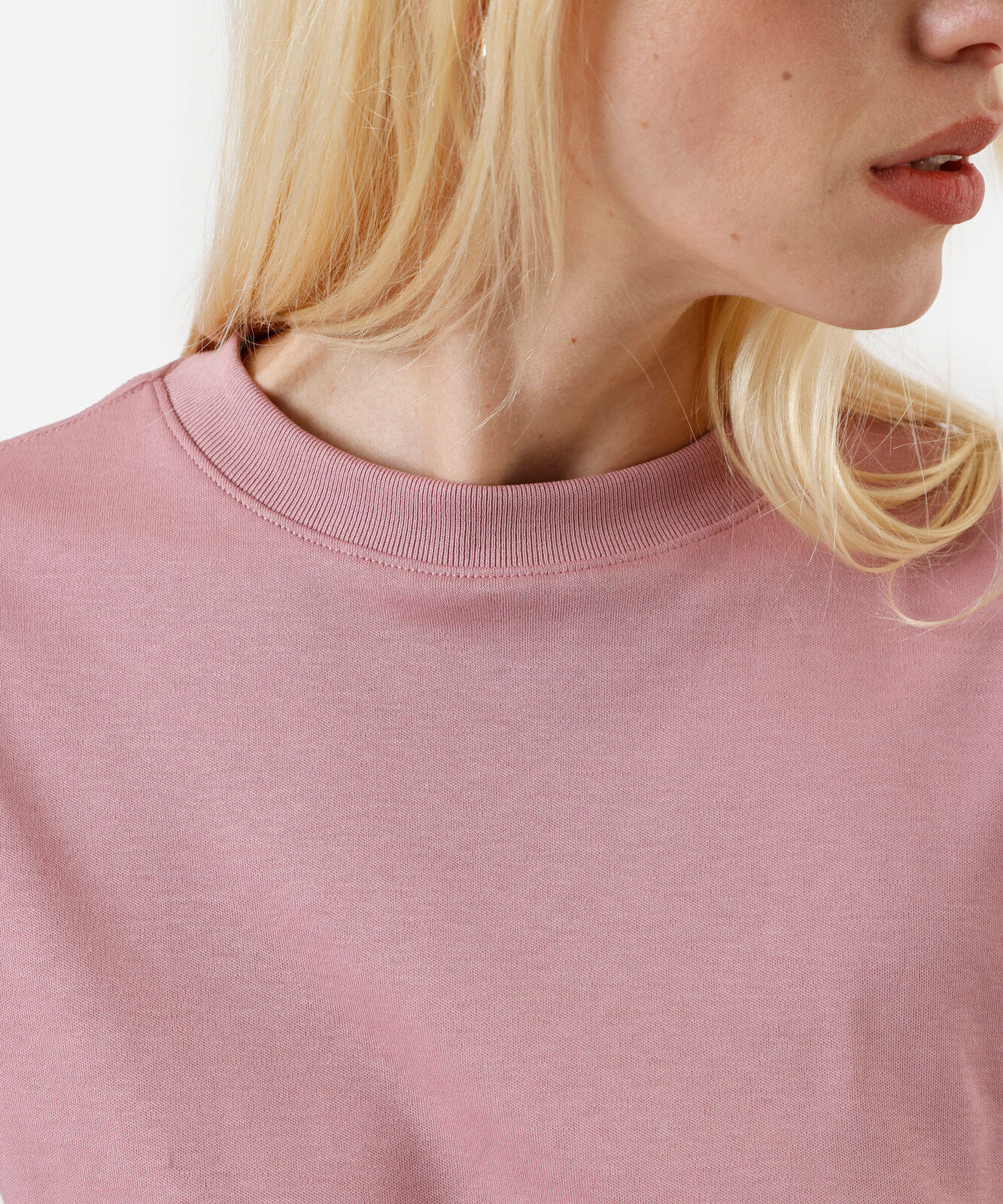 camiseta básica feminina de algodão peruano bege