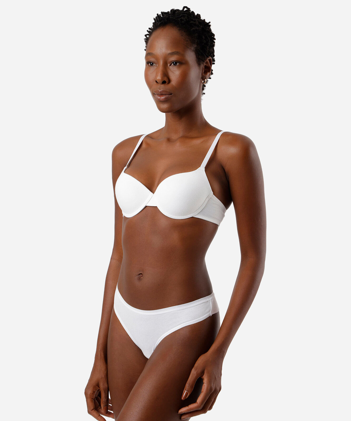 sutiã básico feminino em algodão com bojo off white