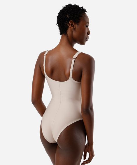 body modelador feminino com bojo delrio bege