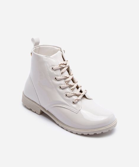 bota cano curto infantil tratorada off white