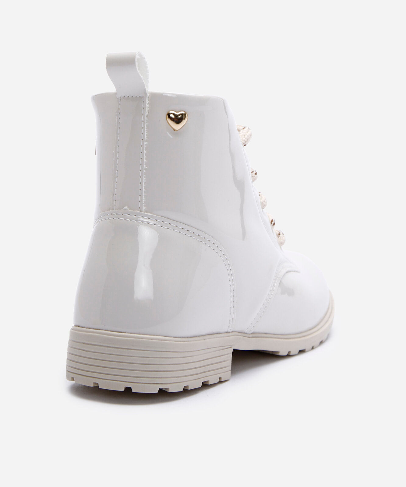 bota cano curto infantil tratorada off white