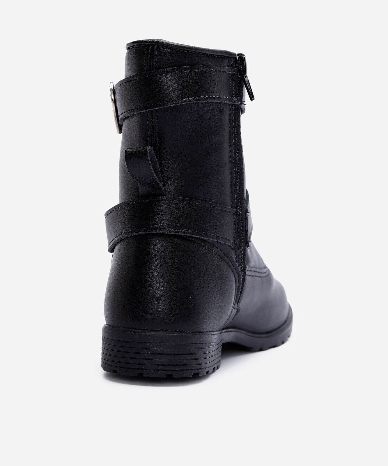 bota infantil com fivela de coração - preto