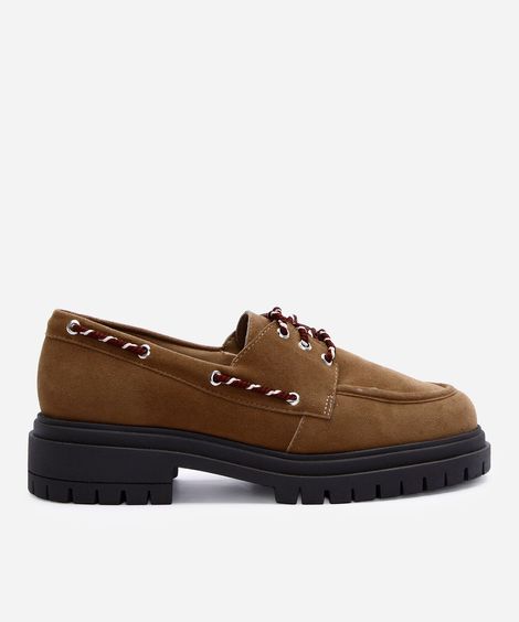 mocassim texturizado tratorado bege