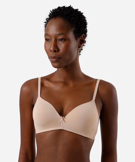 sutiã triângulo feminino com renda bege
