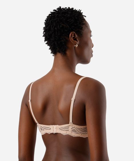 sutiã triângulo feminino com renda bege