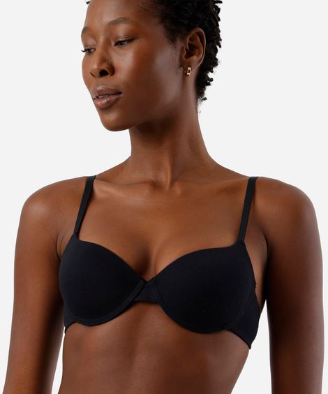 sutiã feminino basic em algodão preto
