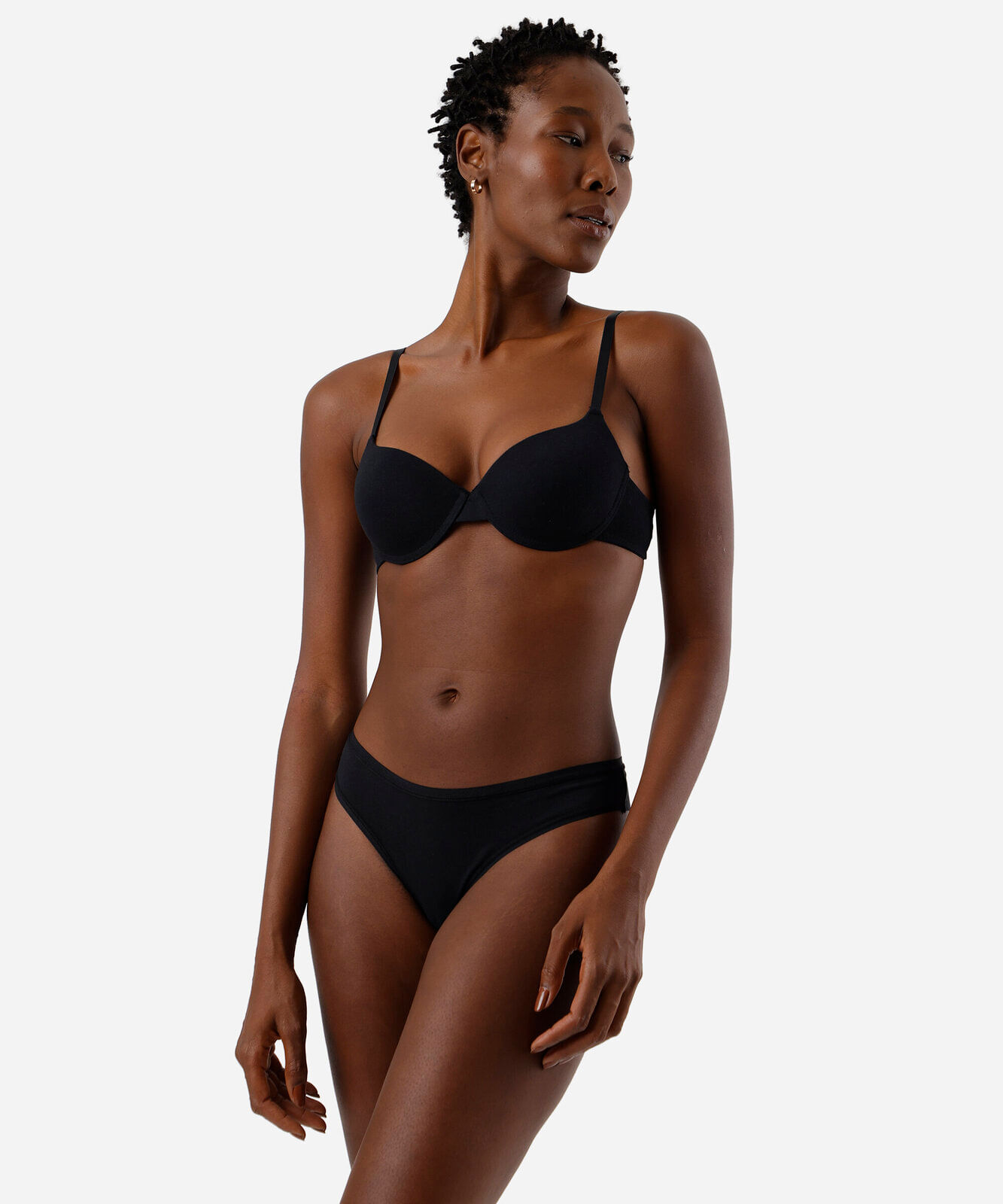 sutiã feminino basic em algodão preto