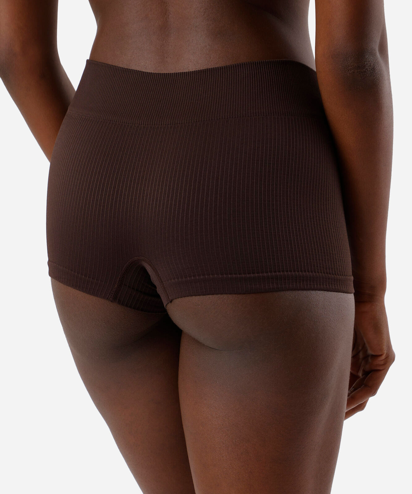 calcinha boyshort sem costura delrio marrom