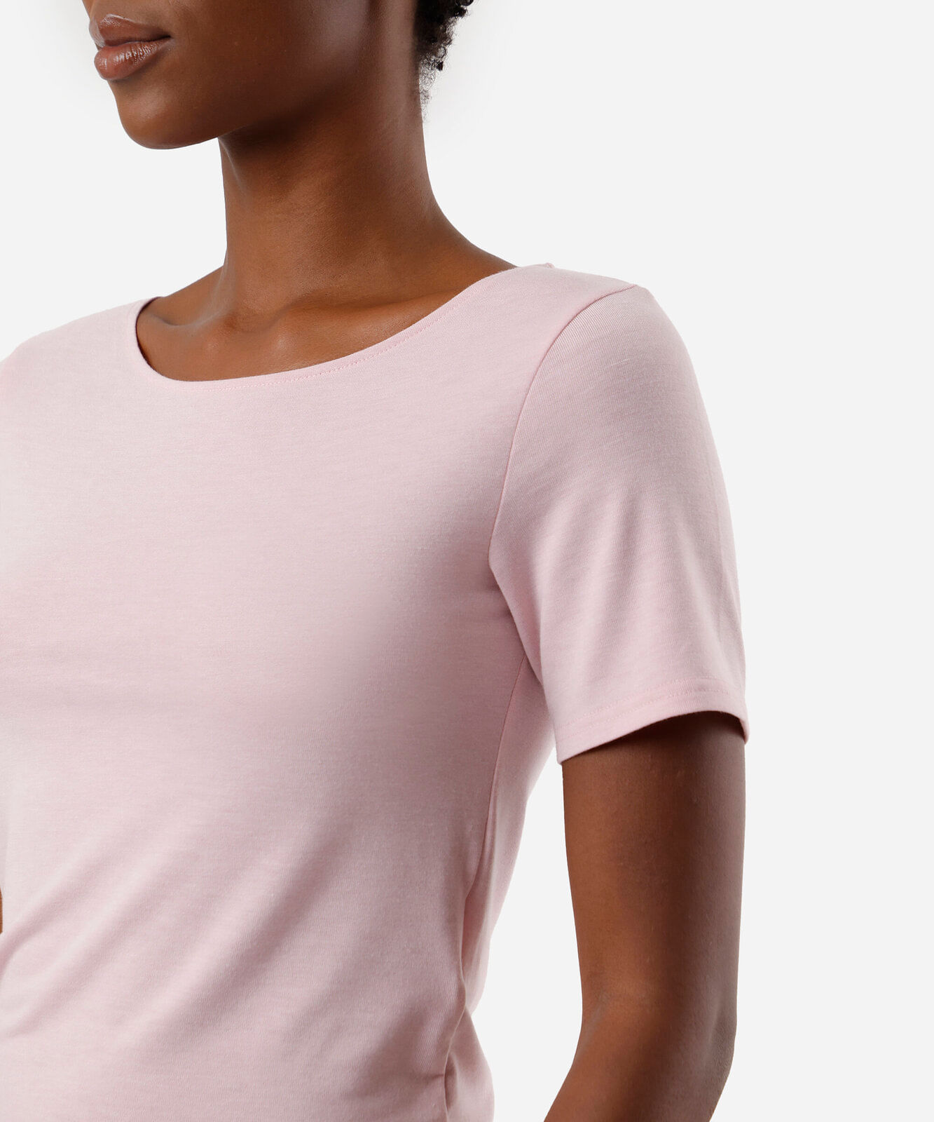 blusa de pijama feminino manga curta com viscose rosa