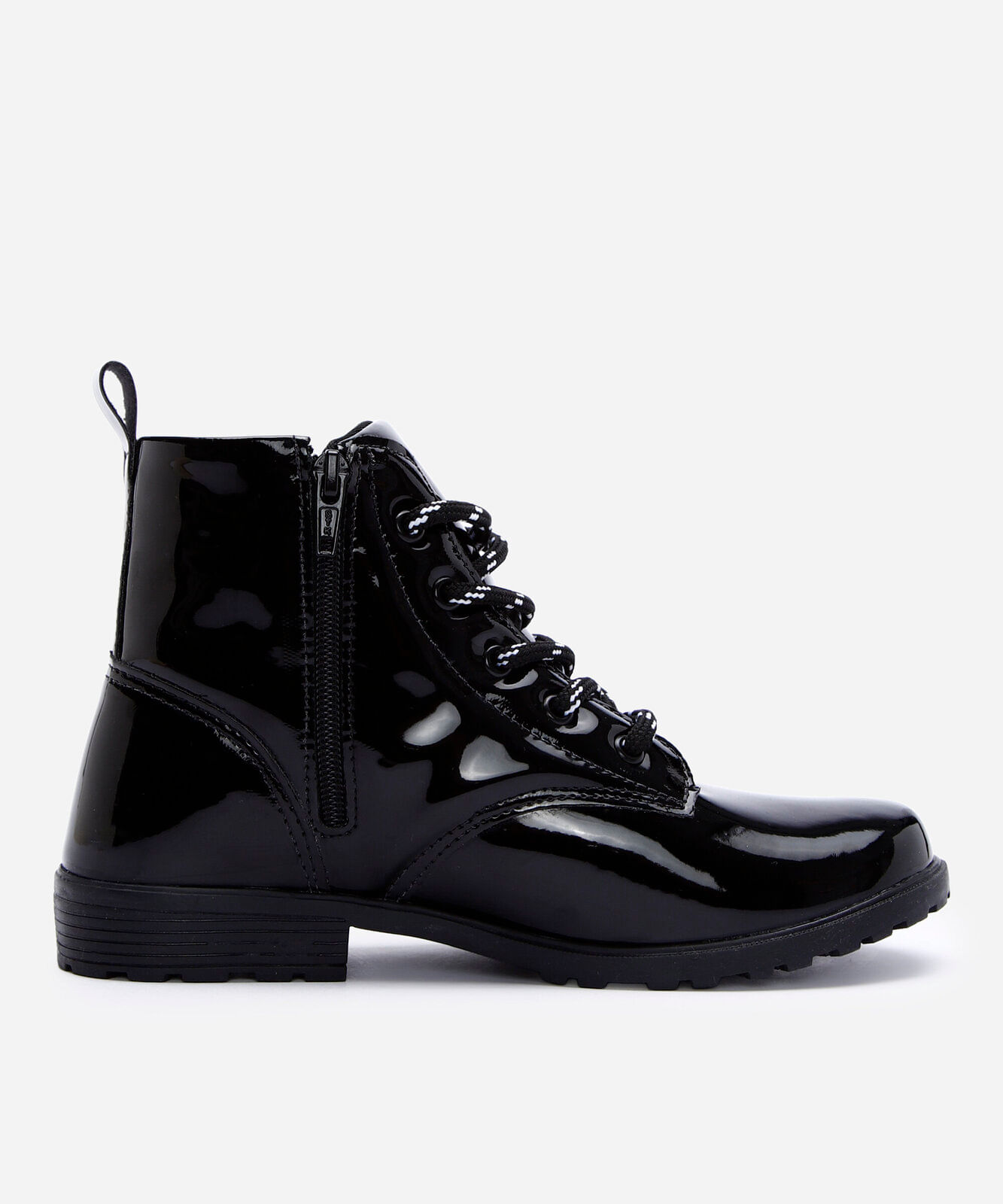 bota cano curto infantil tratorada preta
