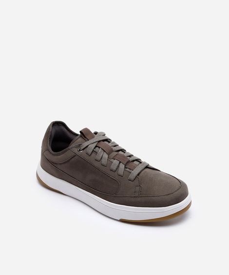 tênis casual com recortes cinza