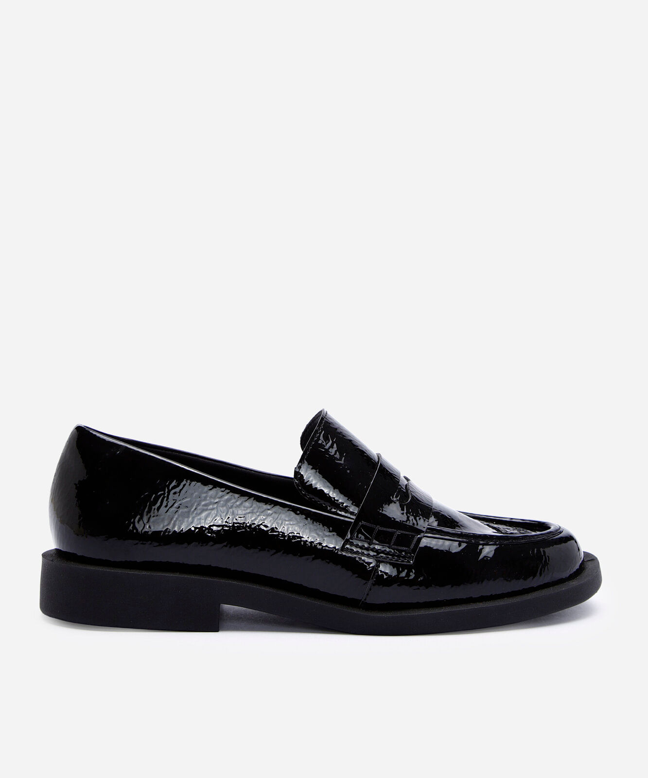 mocassim envernizado preto