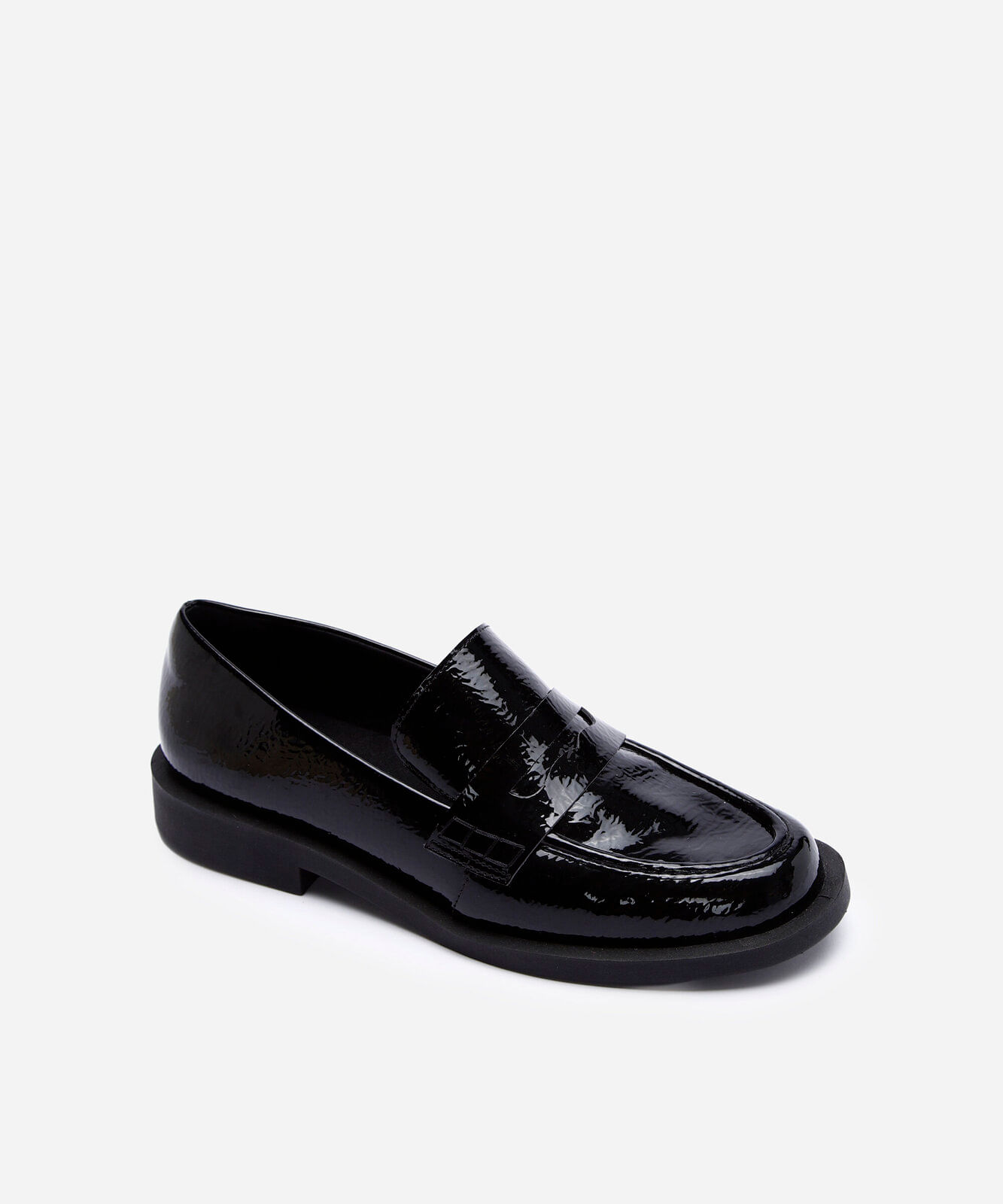 mocassim envernizado preto