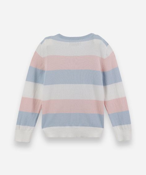 cardigan infantil de tricot listrado colorido