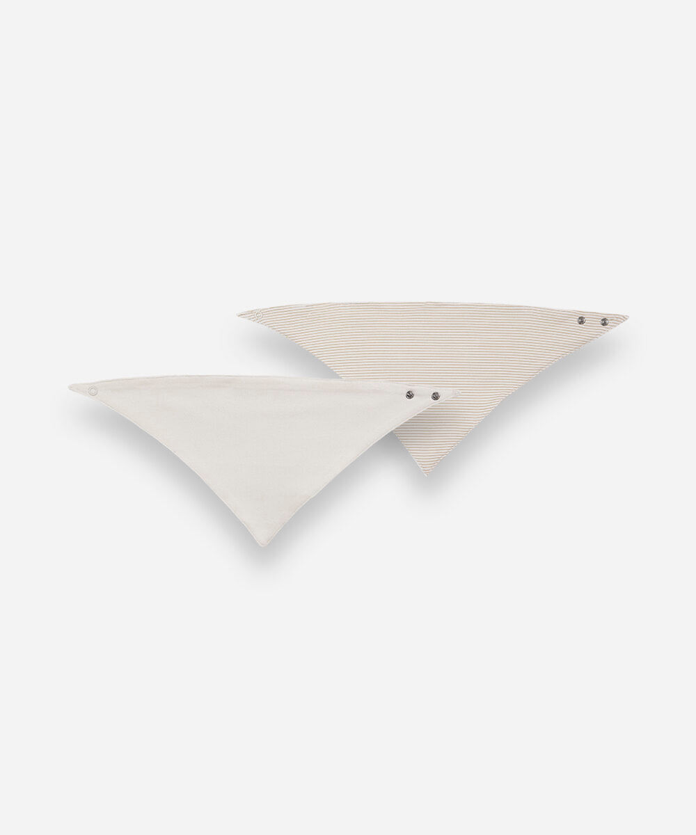 kit de 2 babadores infantis bandana listrado colorido
